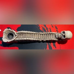 Skull and bones incense burner